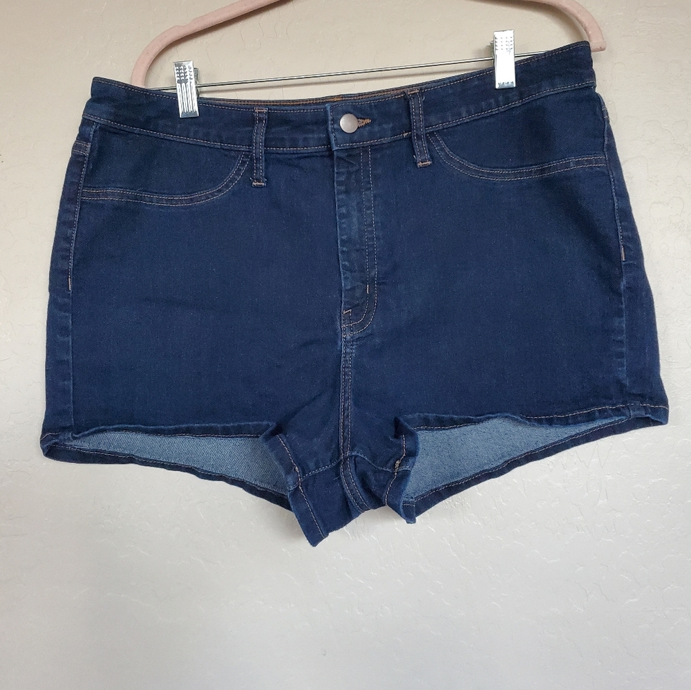 Wild Fable Blue Dark Wash Denim Mini Shorts Women's Size 18/34 R